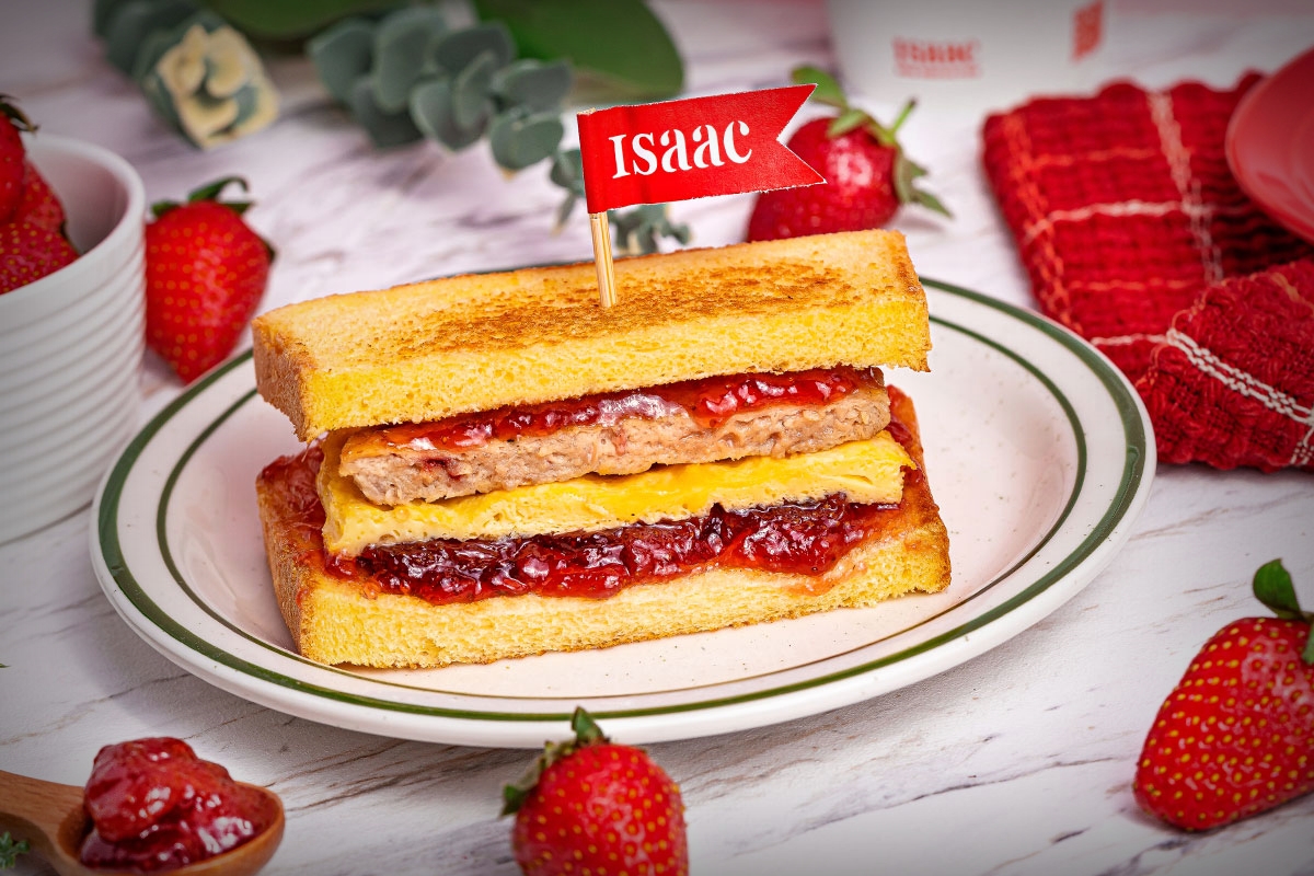 Isaac 期間限定「莓香豬排／莓香肉鬆」三明治，混搭入口超對味味｜INSENDER